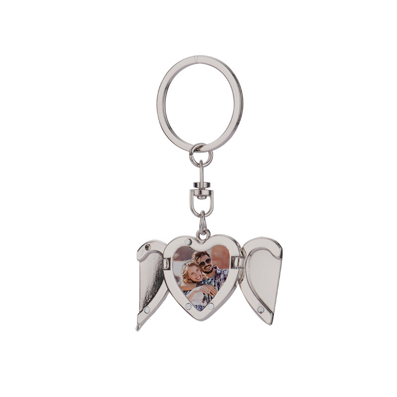 RTS Sublimation Angel Wing Pendant Keychain Car Hanger Free Shipping (40pcs/80pcs)
