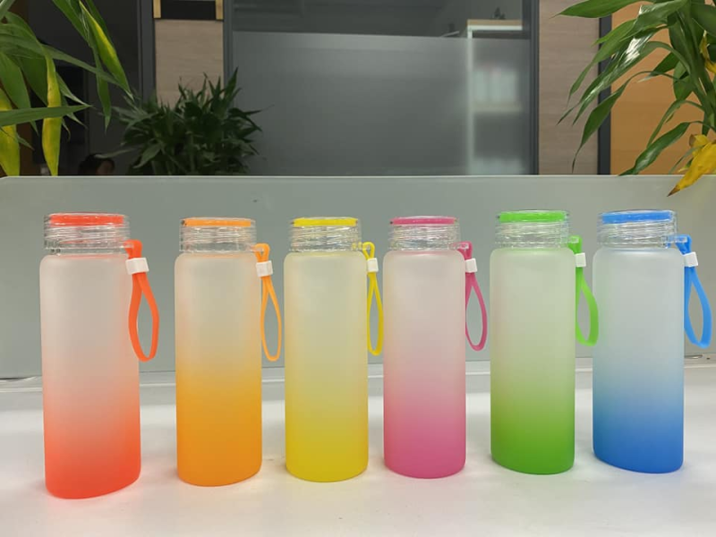 US RTS 17oz Sublimation Ombre Glass Water Bottle Free Shipping (30PCS)