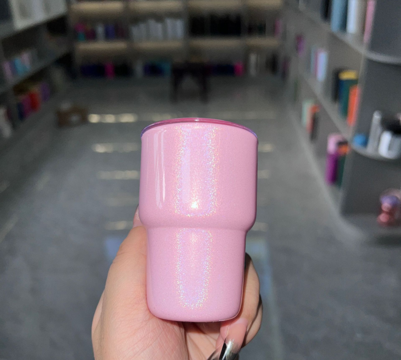 NEW RTS 2oz Sublimation Glitter Clear Frosted Shot Glass Mix Colors (20pcs/50pcs)