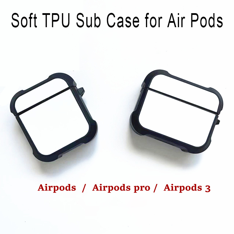 RTS Soft TPU Sublimation Case Cover for Air Pod with Keychain Free Shipping (25pcs/50pcs)