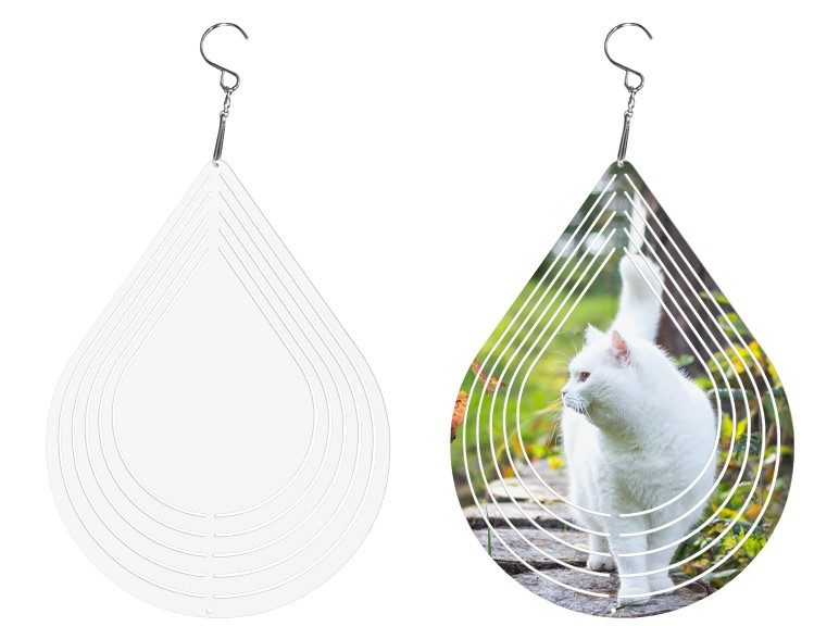 RTS Sublimation Aluminum Double-Side Wind Spinner 10 inch/8 inch Free Shipping(10pcs/20pcs)