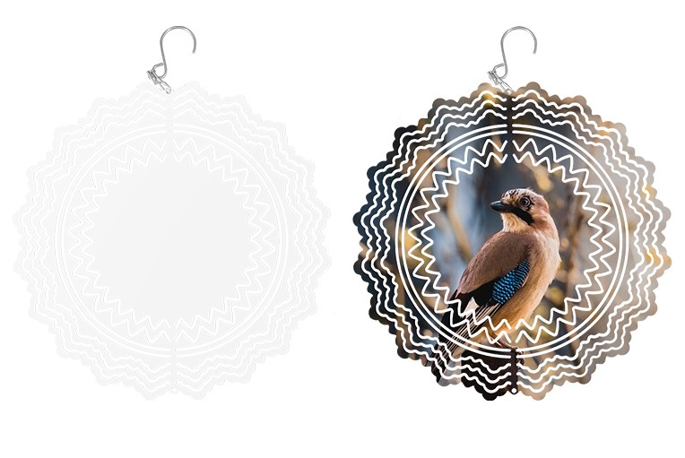 RTS Sublimation Aluminum Double-Side Wind Spinner 10 inch/8 inch Free Shipping(10pcs/20pcs)