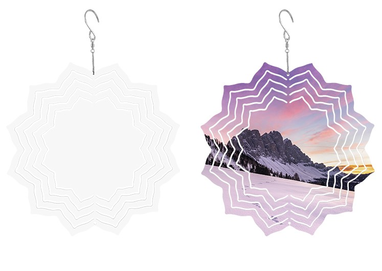 RTS Sublimation Aluminum Double-Side Wind Spinner 10 inch/8 inch Free Shipping(10pcs/20pcs)