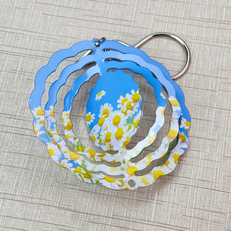 RTS Sublimation Aluminum Double-Side 4 inch Wind Spinner Free Shipping(25pcs/50pcs)