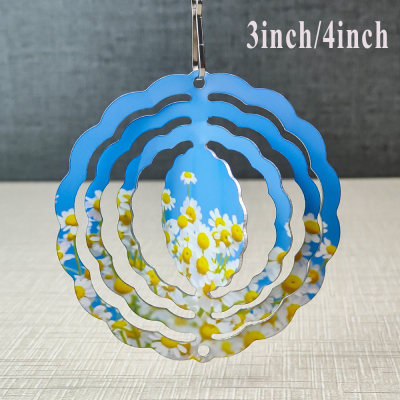 RTS Sublimation Double-Side 3inch/4inch Wind Spinner Free Shipping(25pcs/50pcs)
