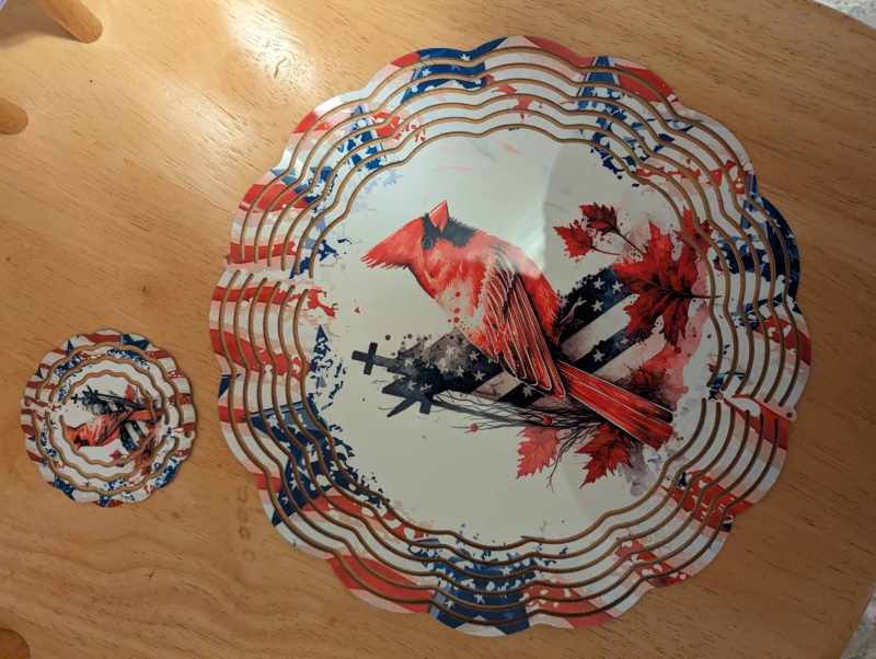 RTS Sublimation Aluminum Double-Side 4 inch Wind Spinner Free Shipping(25pcs/50pcs)