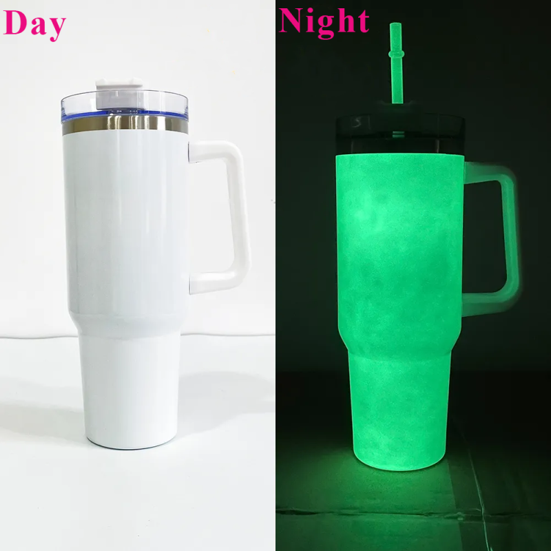 NEW China RTS 40oz Sublimation Glow in Dark Mug Free Shipping (12PCS/25PCS)