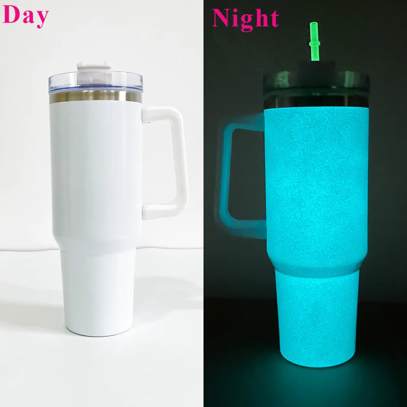 NEW China RTS 40oz Sublimation Glow in Dark Mug Free Shipping (12PCS/25PCS)
