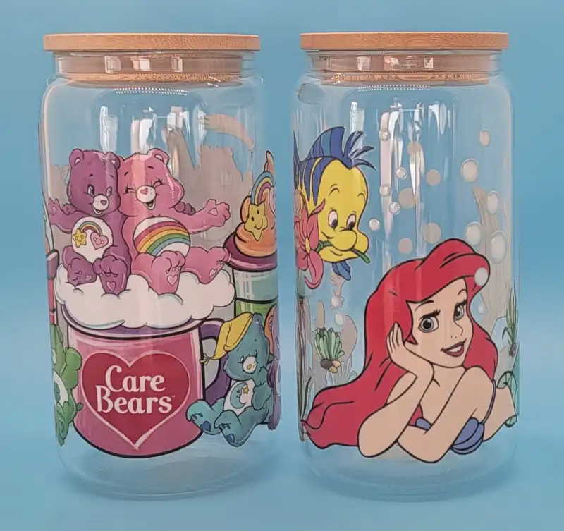 RTS UV DTF Cup Wrap Transfer for 16oz Glass Can 9.5*4.3inch Free Shipping (50pcs/100pcs/200pcs)
