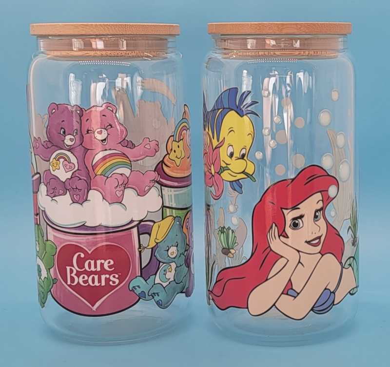RTS UV DTF Cup Wrap Transfer for 16oz Glass Can 9.5*4.3inch Free Shipping (50pcs/100pcs/200pcs)