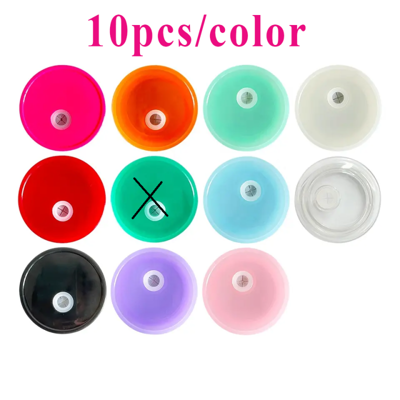 RTS Colored PP Lid/Tops fit 16oz & 20oz Glass Can Free Shipping (100pcs))
