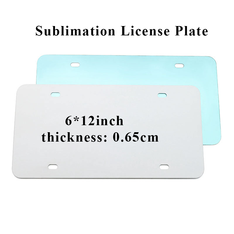 RTS Sublimation Aluminum 6*12inch License Plate Blank Free Shipping (25pcs/50pcs)