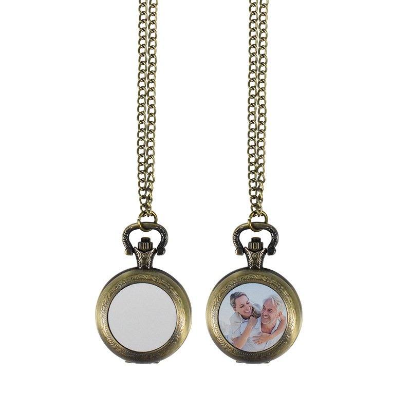 NEW RTS Sublimation Pocket Watches Necklace Free Shipping (20pcs/40pcs)