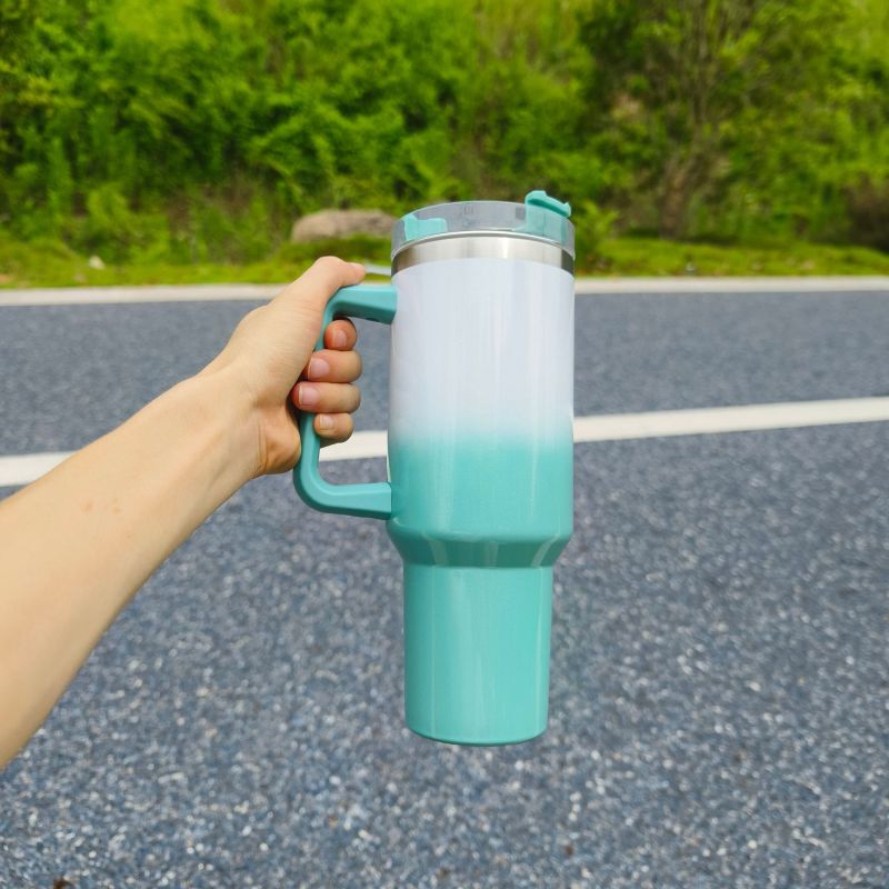 China RTS 40oz Sublimation Glitter Ombre Mug Free Shipping (12pcs/25pcs)