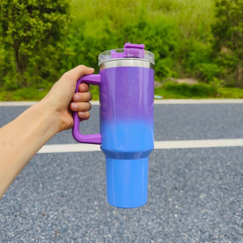 China RTS 40oz Sublimation Glitter Ombre Mug Free Shipping (12pcs/25pcs)