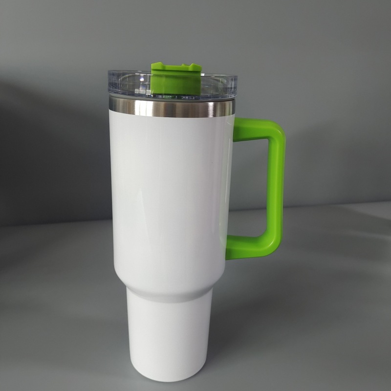 China RTS 40oz Sublimation Mug with Colored Handle Free Shipping (12pcs/25pcs)