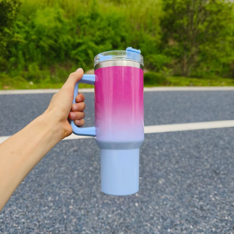 China RTS 40oz Sublimation Glitter Ombre Mug Free Shipping (12pcs/25pcs)