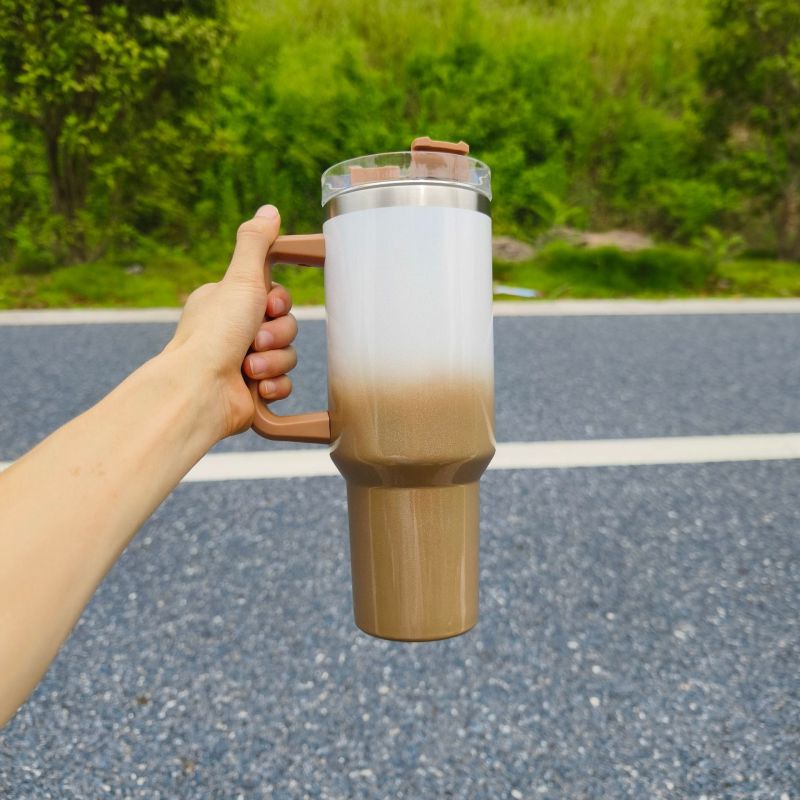 China RTS 40oz Sublimation Glitter Ombre Mug Free Shipping (12pcs/25pcs)