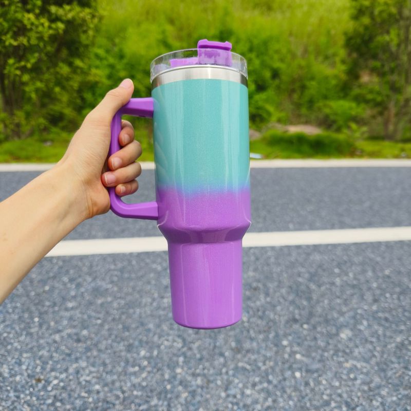 China RTS 40oz Sublimation Glitter Ombre Mug Free Shipping (12pcs/25pcs)