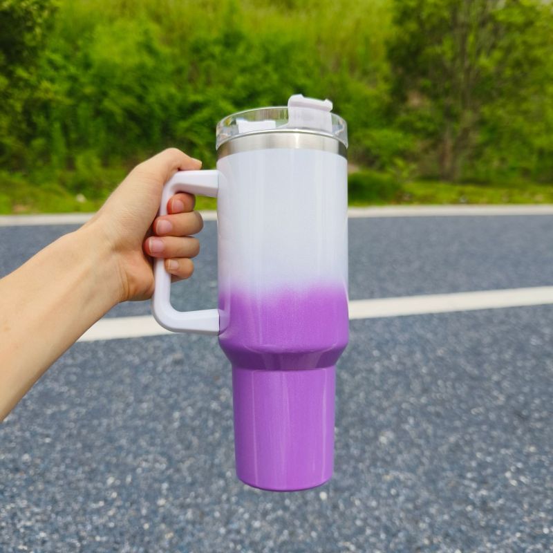 China RTS 40oz Sublimation Glitter Ombre Mug Free Shipping (12pcs/25pcs)