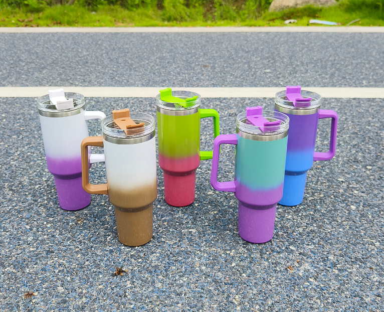 China RTS 40oz Sublimation Glitter Ombre Mug Free Shipping (12pcs/25pcs)