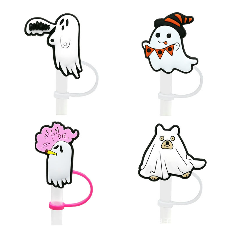 NEW RTS Cute Adorbale Straw Toppers Fit 7-8mm Dia Straw Free Shipping (100pcs/20pcs)