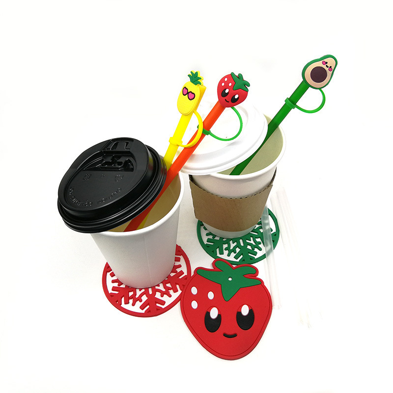NEW RTS Straw Cover Toppers Cap Fit 7-8mm Dia Straw Free Shipping (100pcs/200pcs)