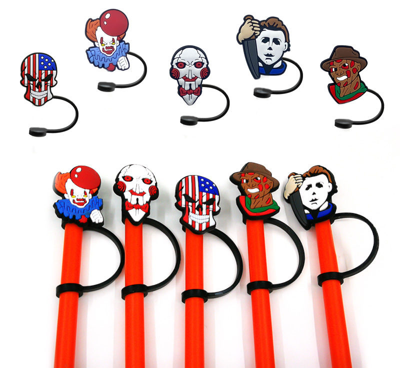 NEW RTS Cute Adorbale Straw Toppers Fit 7-8mm Dia Straw Free Shipping (100pcs/20pcs)