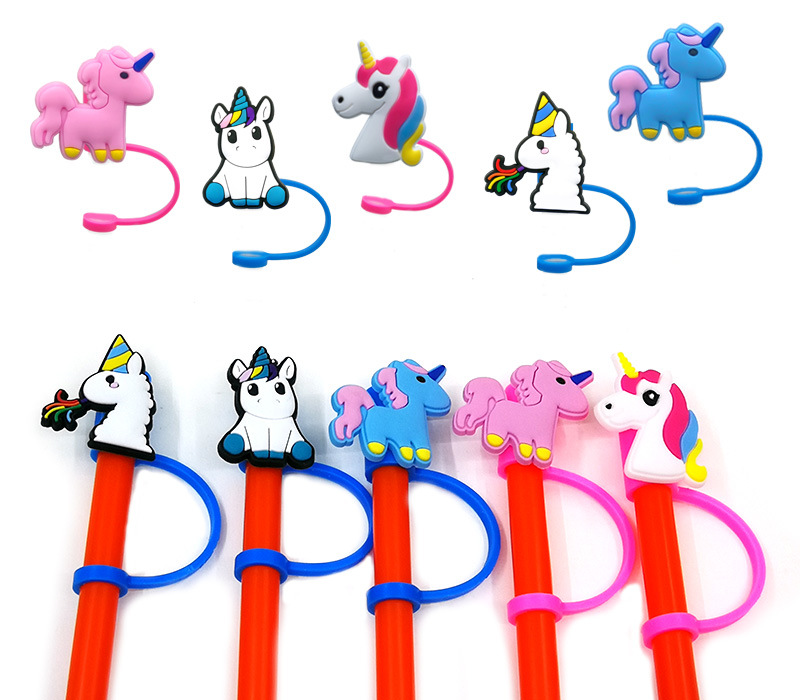 NEW RTS Cute Adorbale Straw Toppers Fit 7-8mm Dia Straw Free Shipping (100pcs/20pcs)