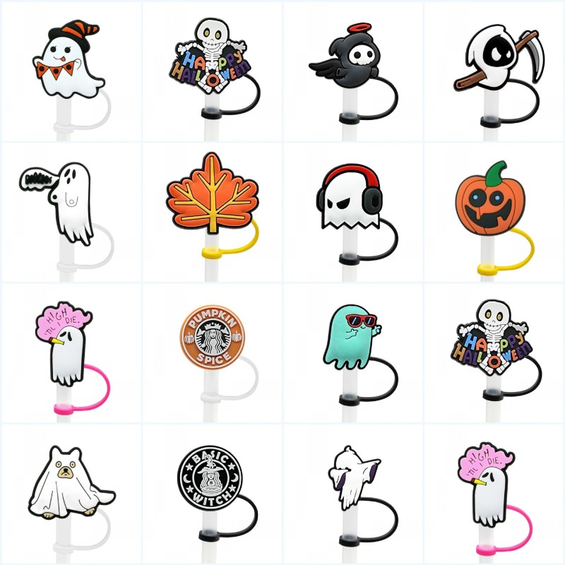 NEW RTS Cute Adorbale Straw Toppers Fit 7-8mm Dia Straw Free Shipping (100pcs/20pcs)