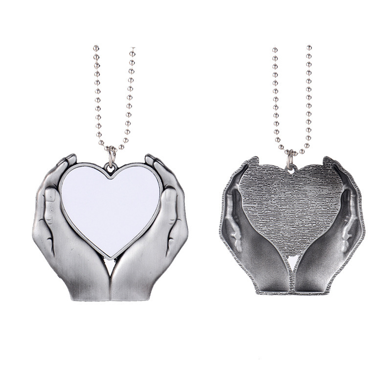NEW RTS Sublimation Heart Necklace Blank Free Shipping (25pcs/50pcs)