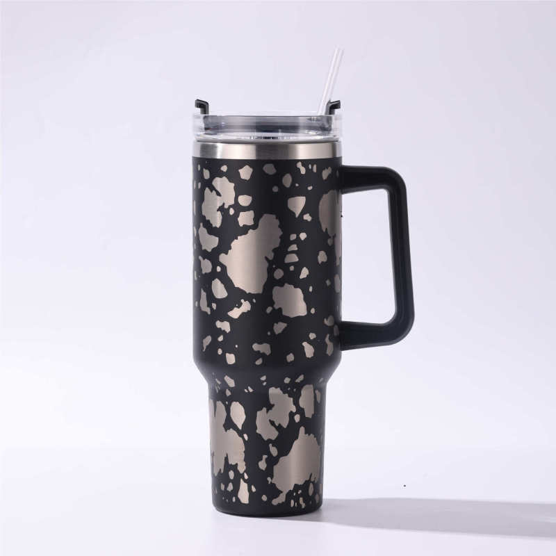 NEW China RTS 40oz Laser Cow Print Mug Free Shipping (12PCS/25PCS)
