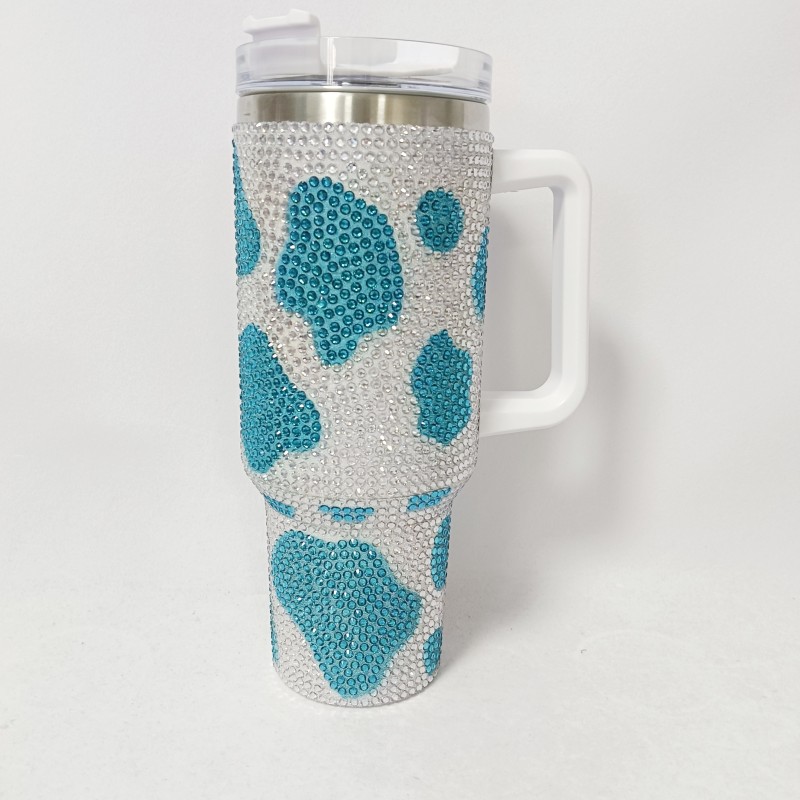 NEW China RTS Rhinestone Cow Print Mug Free Shipping (12PCS/25PCS)