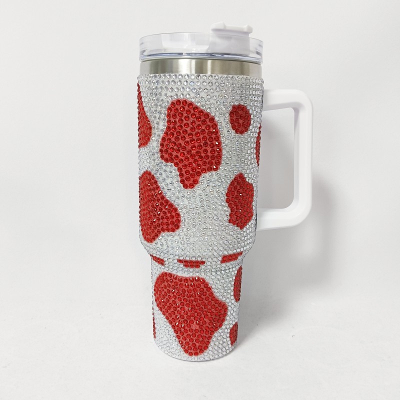 NEW China RTS Rhinestone Cow Print Mug Free Shipping (12PCS/25PCS)
