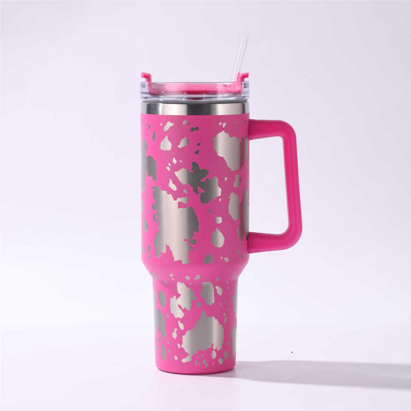 NEW China RTS 40oz Laser Cow Print Mug Free Shipping (12PCS/25PCS)