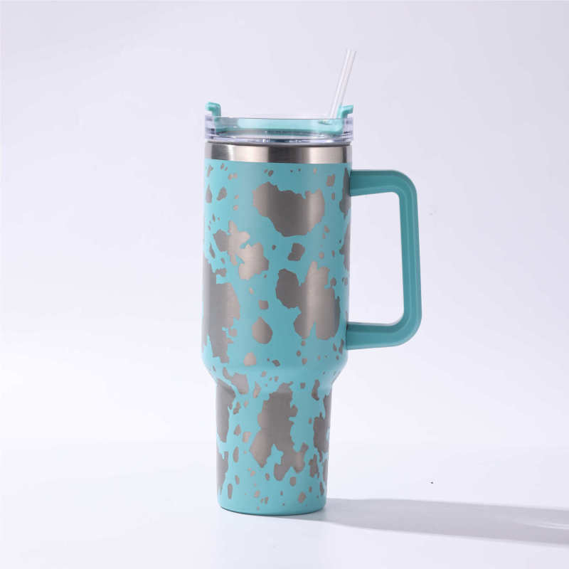 NEW China RTS 40oz Laser Cow Print Mug Free Shipping (12PCS/25PCS)