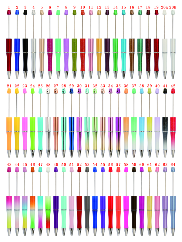 RTS 5.5inch Length Beadable Pen Bulk Bead Ballpoint Pen Free Shipping (50pcs/100pcs)