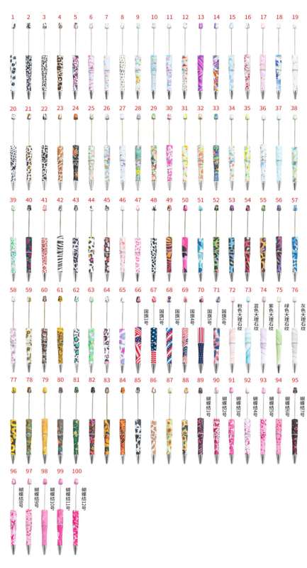 RTS 5.5inch  Length Beadable Pen Bulk Bead Ballpoint Pen Free Shipping (50pcs/100pcs)