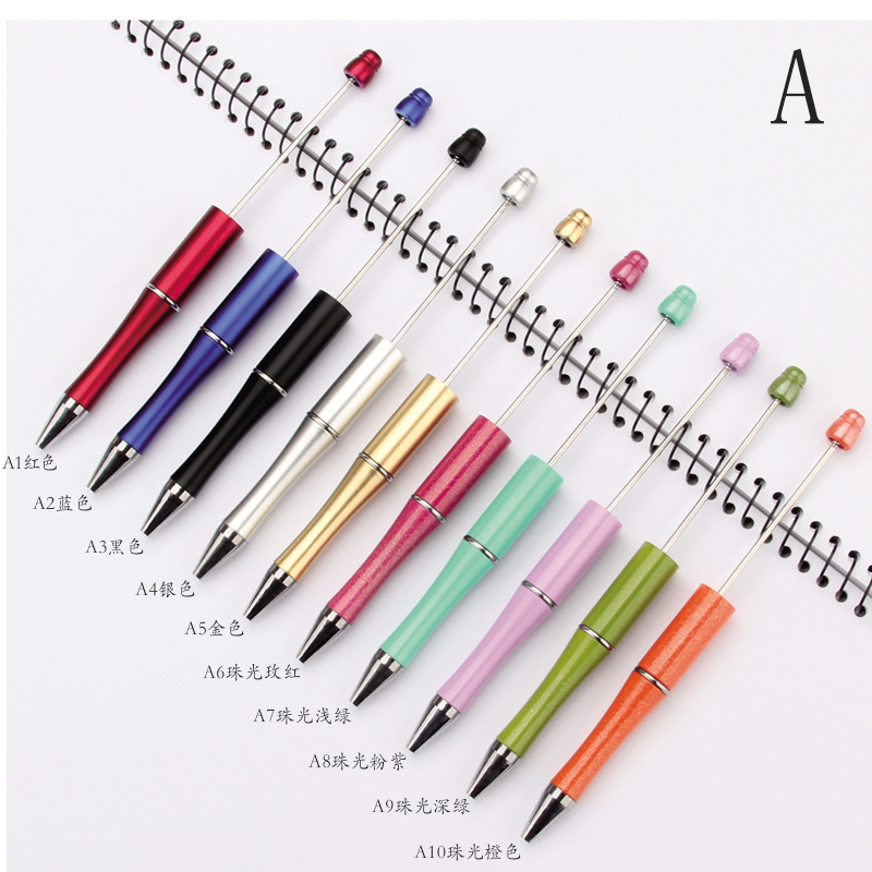 RTS 5.5inch Length Beadable Pen Bulk Bead Ballpoint Pen Free Shipping (50pcs/100pcs)