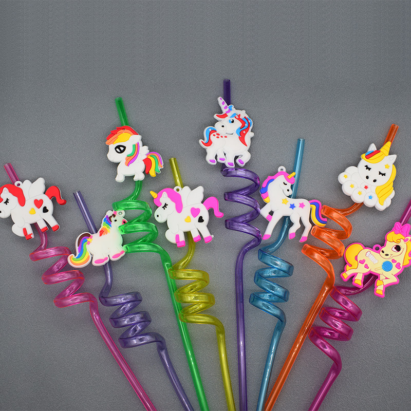 China RTS 10.6iinch (27cm) Reusable Cartoon Straw Free Shipping (50pcs/100pcs/200pcs)