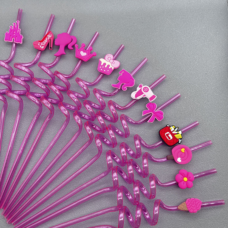 China RTS 10.6iinch (27cm) Reusable Cartoon Straw Free Shipping (50pcs/100pcs/200pcs)
