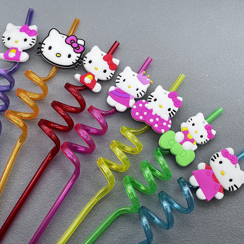 China RTS 10.6iinch (27cm) Reusable Cartoon Straw Free Shipping (50pcs/100pcs/200pcs)