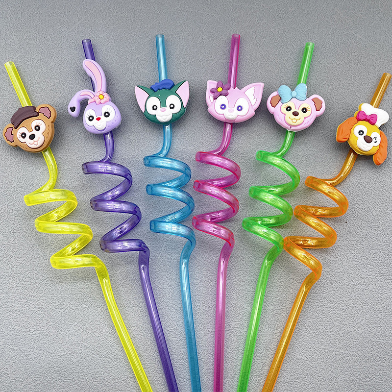 China RTS 10.6iinch (27cm) Reusable Cartoon Straw Free Shipping (50pcs/100pcs/200pcs)