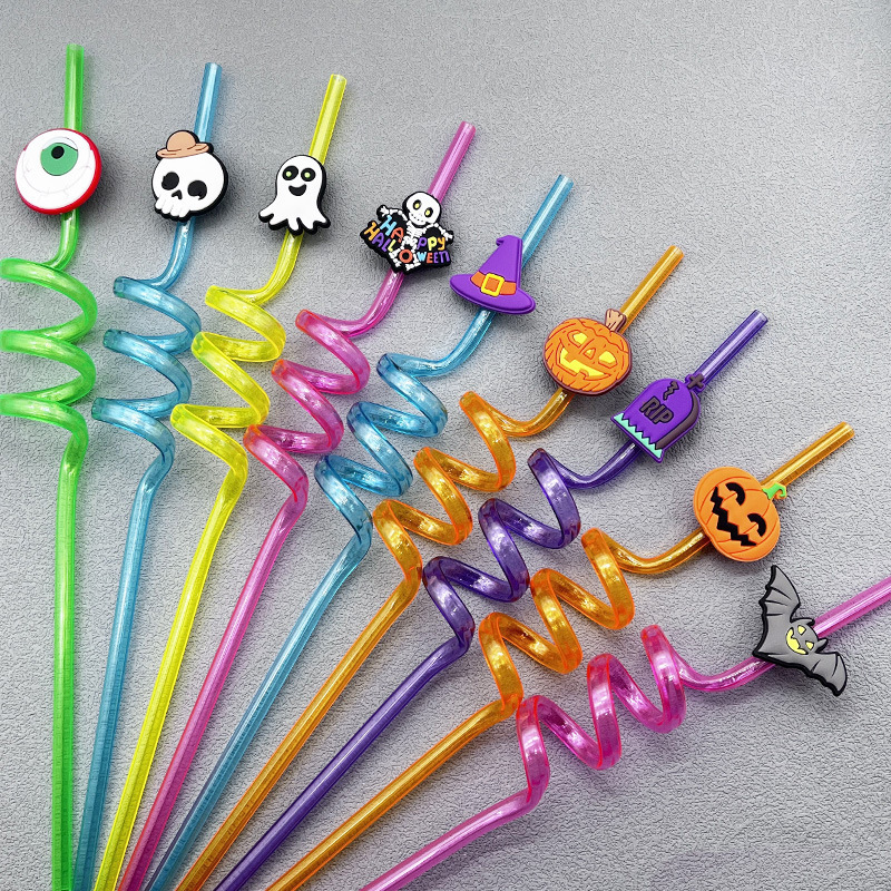 China RTS 10.6iinch (27cm) Reusable Cartoon Straw Free Shipping (50pcs/100pcs/200pcs)