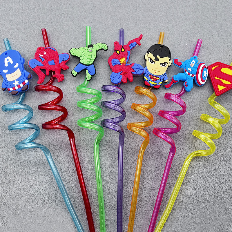 China RTS 10.6iinch (27cm) Reusable Cartoon Straw Free Shipping (50pcs/100pcs/200pcs)