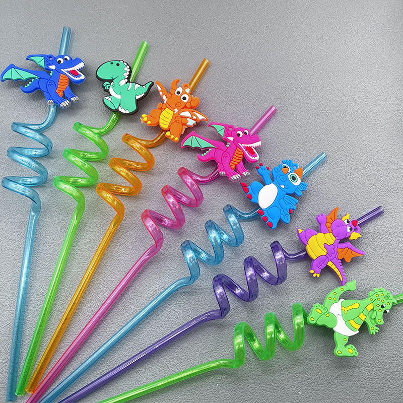 China RTS 10.6iinch (27cm) Reusable Cartoon Straw Free Shipping (50pcs/100pcs/200pcs)