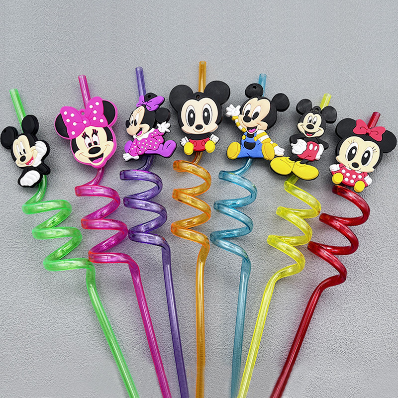 China RTS 10.6iinch (27cm) Reusable Cartoon Straw Free Shipping (50pcs/100pcs/200pcs)