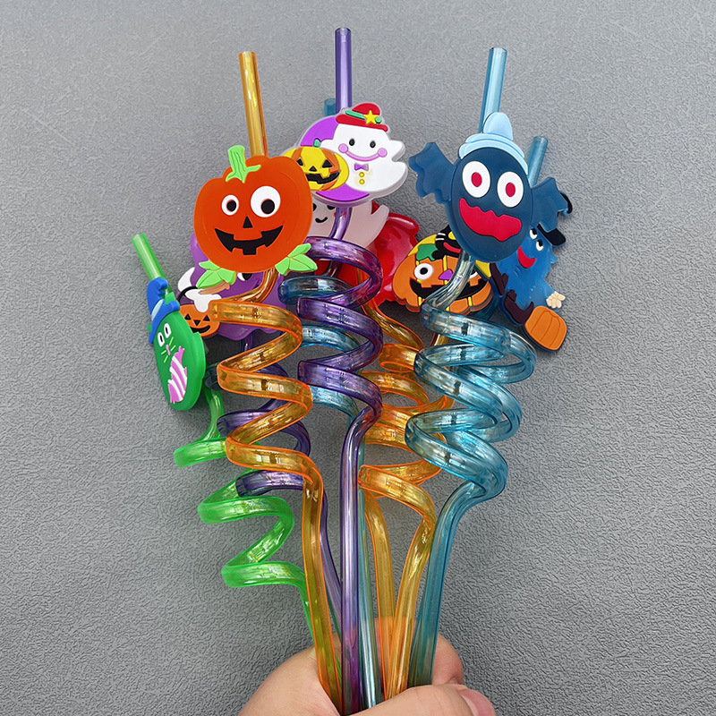 China RTS 10.6iinch (27cm) Reusable Cartoon Straw Free Shipping (50pcs/100pcs/200pcs)