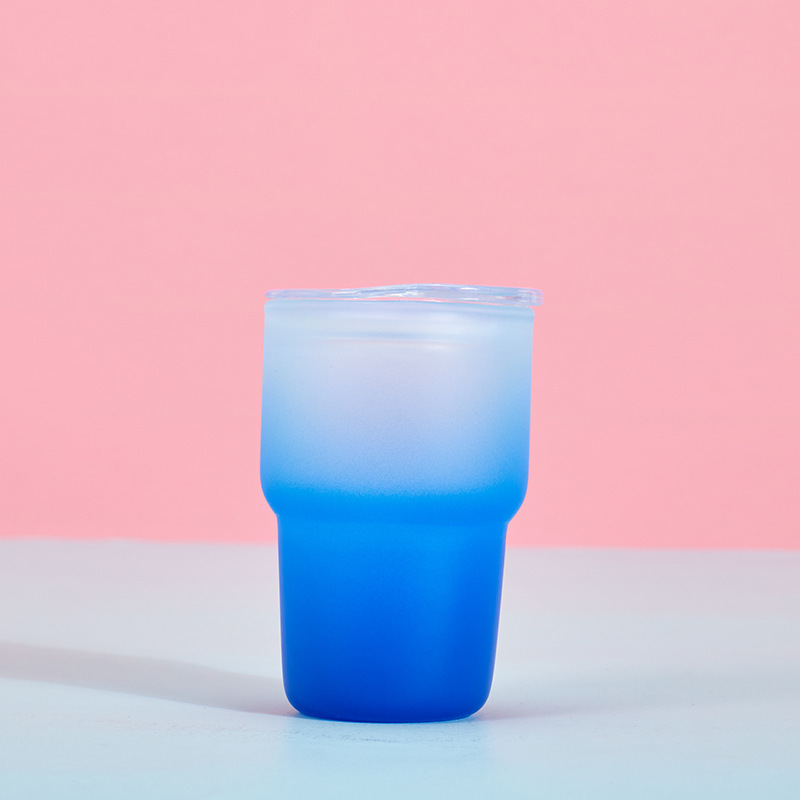 NEW RTS 3oz Sublimation Ombre Glass Mini Shot Glass Mix Colors Free Shipping with Plastic Straw (50pcs)