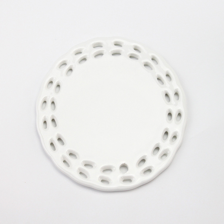 RTS Sublimation Double Sided Ceramic Blank Ornaments Pendant Free Shipping (50PCS/100pcs)